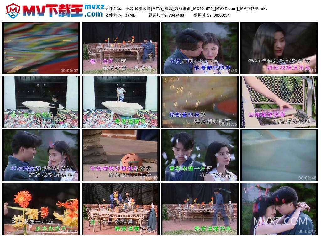 佚名-说爱谈情(MTV)_粤语_流行歌曲_MC901579